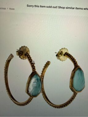 Stephen Dweck Blue Hoop Cathedral Earrings.